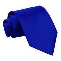 Plain Royal Blue Satin Extra Long Tie