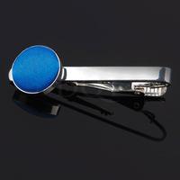 Plain Electric Blue Tie Clip