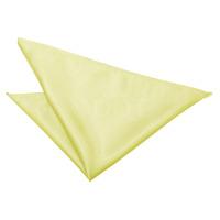 Plain Pale Yellow Satin Handkerchief / Pocket Square