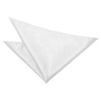 plain white satin handkerchief pocket square