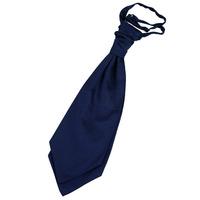 plain navy blue satin scrunchie cravat