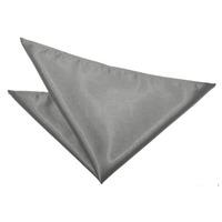Plain Platinum Satin Handkerchief / Pocket Square