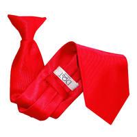 Plain Red Satin Clip On Tie
