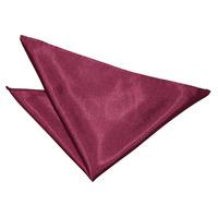 plain burgundy satin handkerchief pocket square