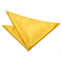 Plain Marigold Satin Handkerchief / Pocket Square