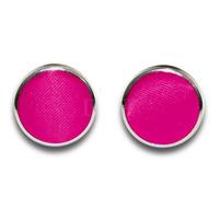 plain hot pink satin cufflinks