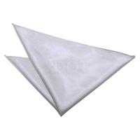 Plain Silver Satin Handkerchief / Pocket Square