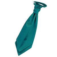 plain teal satin scrunchie cravat