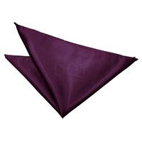 Plain Plum Satin Handkerchief / Pocket Square