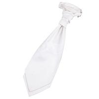 Plain White Satin Scrunchie Cravat