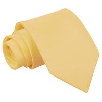 Plain Pale Yellow Satin Extra Long Tie