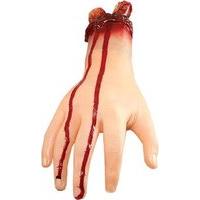 plastic halloween bloody hand