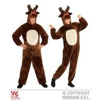 plush reindeer xl hooded jumpsuit with mask