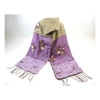 Planet - Lilac & Sage - Sequined & Beaded Wool Blend Scarf