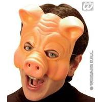 Plastic Pig Fancy Dress Mask