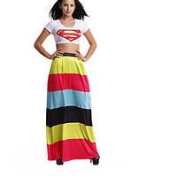 plus size a line rainbow pleated skirts going out simple mid rise midi ...