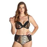 Plunge Wired Tiger Print Bra