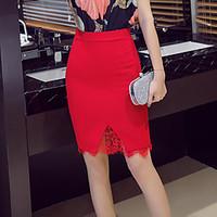 plus size a line solid skirts going out casualdaily simple high rise m ...