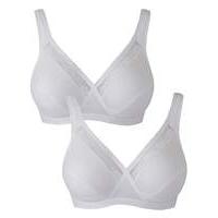 Playtex 2 Pack Non Wired Lace Bras