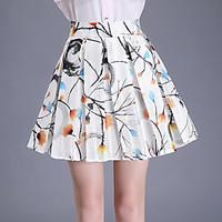 plus size a line print pleated skirts going out casualdaily cute high  ...