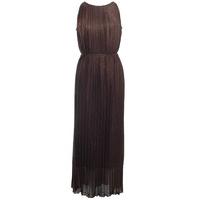 Pleat High Neck Maxi