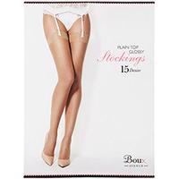 Plain top 15 denier glossy stockings