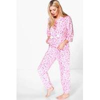 Plush Novelty Leopard Print Twosie - pink