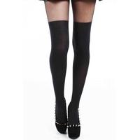 Plain Over The Knee Tights - Size: Size 8-14