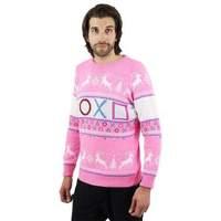 playstation official pink christmas jumper sweater large