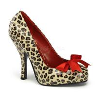 Pleaser PinUp Couture Cutiepie-06 Cheetah Print Court Shoes