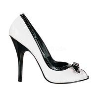 pleaser shoes seduce 218 white and black