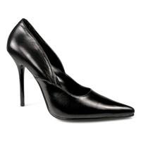 Pleaser Shoes Milan-01 Black Leather