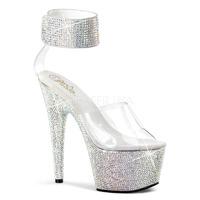 Pleaser Shoes Bejeweled-712RS Ankle Cuff Strap Crystal Platform Sandals