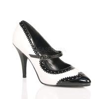 Pleaser Shoes Vanity-442 Black and White