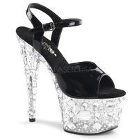 Pleaser Shoes Adore-709MR Clear Exotic Dancer Platforms