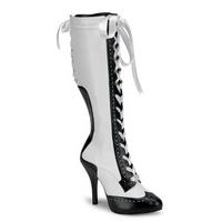 pleaser shoes tempt 126 black and white