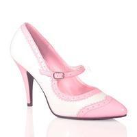 Pleaser Shoes Vanity-442 Pink and White