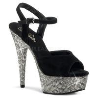 Pleaser Shoes Bejeweled-609DM Ankle Strap Crystal Platform Sandals