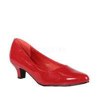 Pleaser FAB-420W Red Patent Large Size Wide Width Court Shoes