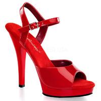 Pleaser Fabulicious Shoes Lip-109 Red Sandals