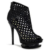 pleaser day and night collection fantasia 1014 black cage ankle high b ...