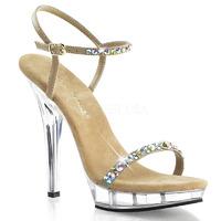 Pleaser Fabulicious Shoes Lip-131 Taupe Sandals