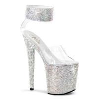 Pleaser Shoes Bejeweled-812RS Crystal Ankle Cuff Platform Sandals