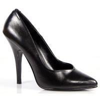 Pleaser Shoes Seduce-420 Black Leather