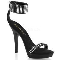 Pleaser Fabulicious Shoes Lip-140 Wide Ankle Strap Sandals Black