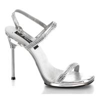 pleaser fabulicious shoes chic 17 silver sandals