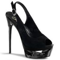 Pleaser Shoes Eclipse-654 Peep-Toe Slingback Platform Sandals