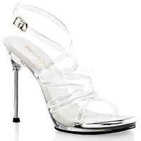 Pleaser Fabulicious Shoes Chic-07 Clear Strappy Sandals