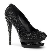 Pleaser Day & Night Fascinate-685DM Black Double Platform Shoes