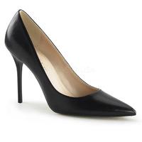 Pleaser Shoes Classique-20 Black Matt Pointed Toe Stiletto Heels Court Shoes